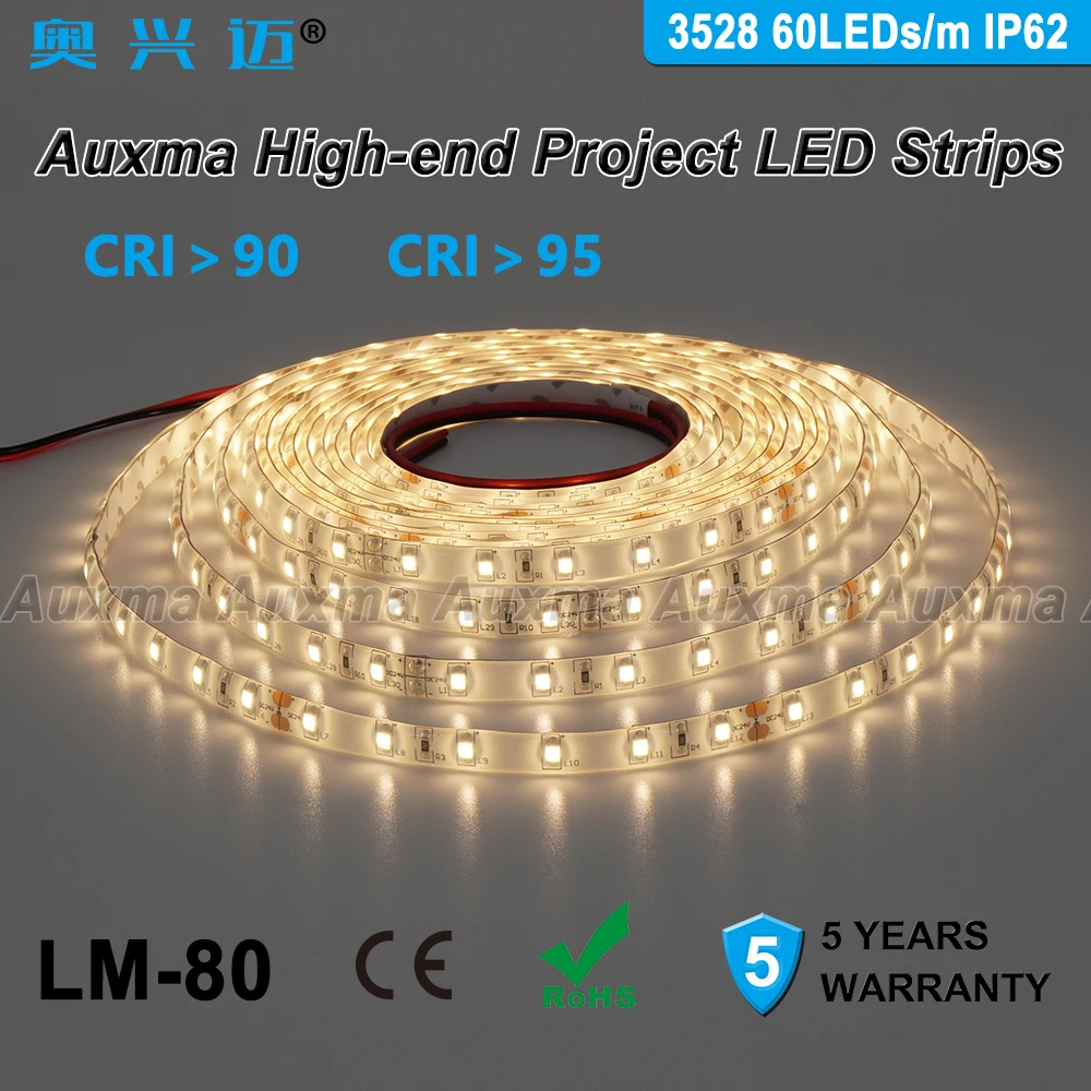 Tira LED 12V 3528 120 chip/m IP20 9.6 W/m 6500K