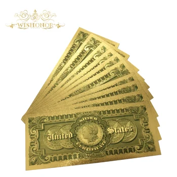 10 kom./lot dobra američka novčanica 1886 godine USD 5 dolarske novčanice u 24k pozlaćeni lažni papirni novac za zbirke