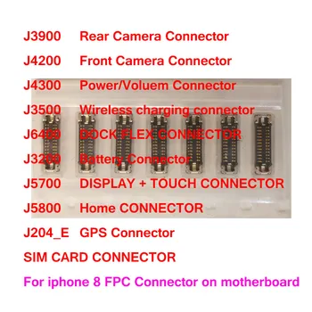 10 kom. / lot za iPhone 8 i8 8 g LCD zaslon/zaslon osjetljiv na stražnji prednji fotoaparat, punjač doc home gumb za napajanje GPS FPC connnector na motorni brod
