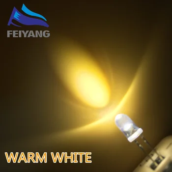 1000 kom./lot F5 Ultra Bright 5 mm cijele topla bijela voda jasno led lampe light diode visoke kvalitete prozirne