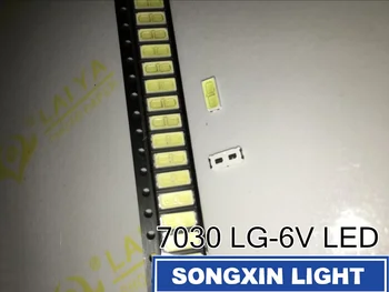 100pc za LG Innotek LED LED Backlight 1W 7030 6V Cool white TV Application smd 7030 led cold white 100-110lm 7.0*3.0*0.8 mm