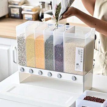 10L zidni wc riža kašičica zrna mjerni uređaj vodootporan plastične auto stalci hermetičan mjerenje kutija za skladištenje hrane