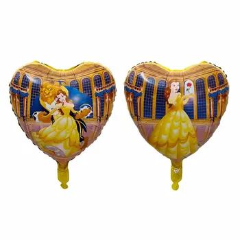 10шт 18 inča oblik srca ljepotica i Zvijer, folija baloni za vjenčanje ljubav stranka lanca rođendanski poklon nakit globusa