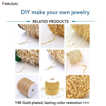 14k Copper Gold Disc Chain Ručno DIY ogrlica narukvica materijal na veliko lanca nakit što zaključci