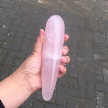 18 cm prirodni ružičasti kvarc Kristal yoni masaža štapić za zdravlje žene ili dar