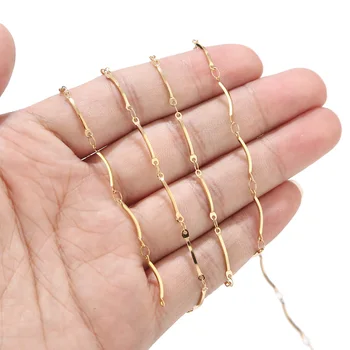 2/5/10M najnoviji dizajn nehrđajući čelik zlato savijanje karika lanca zaključaka idealni DIY za izradu nakita ogrlica ručno pribor