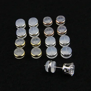 20 kom 5.5 mm*7 mm naušnice set prozirnog silikona naušnica čep затыкание ušima naušnice leđa DIY nakit zaključke