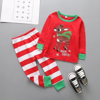 2018 Dječji komplet Baby Boy girl Božićno odjeća crtani majica s dugim rukavima + svakodnevne duge hlače dječje odjeće za djevojčice 1-5 godina