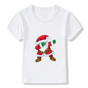 2018 Girl Boy Funny T-Shirt Children Pat Santa Claus Uzorak T-Shirt Okrugli Ovratnik Dječje Božićni Crtić Odijevanje
