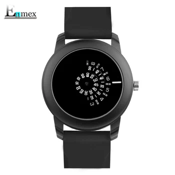 2019 muški dar Enmex creative industrial design objektiv i prizma ručni sat digitalni dizajn lagani sportski modni quartz sat