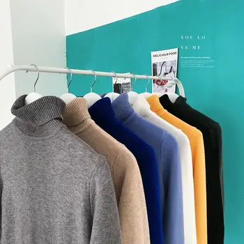 2019 novu jesensko-zimski džemper muška водолазка jednobojnu casual džemper muškarci Slim Fit brand pleteni pulover