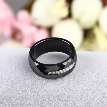2019 Party keramički prstenovi za žene Cirkon Bijela Široka ženska prstena Modni nakit s punim veličine SAD-poklon za zaljubljene