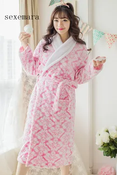 2019 sexemara novi dolazak moda ženska spavaća tkanina osjećati ugodno flanel bijeli ovratnik palača pidžama besplatna dostava