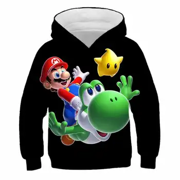 2020 Mario igre Jesen Zima dječaci djevojčice odjeća poliester majica s kapuljačom dječja dječje casual sportska odjeća