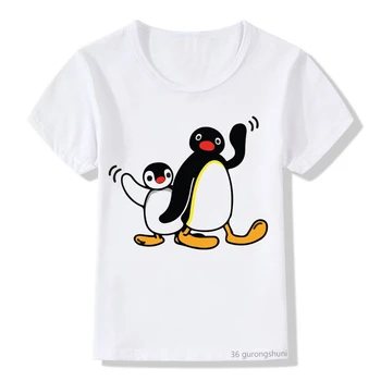 2020 novi proizvod hot prodaja dječje majica crtani pingvin orah dječak majica za ljeto djeca svakodnevni top dječak djevojčica Harajuku bijela majica