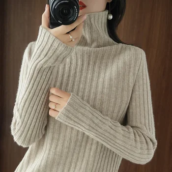 2020 novi ženski zimski slim-fit stojeći ovratnik pletene pulover водолазка кашемировая donja košulja