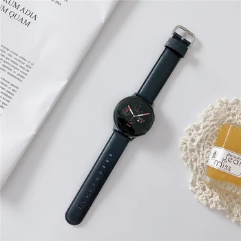 20mm 22mm trendy boje kožni remen za Samsung Galaxy Watch 3 Band 41мм 45мм 46mm 42mm aktivni 2 Narukvica vremenska zona