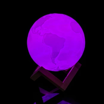 3D punjiva Mjesec žarulja LED Night Light 16 boja dodirni prekidač na Mjesečini za uređenje spavaće sobe rođendanski poklon Dropshipping