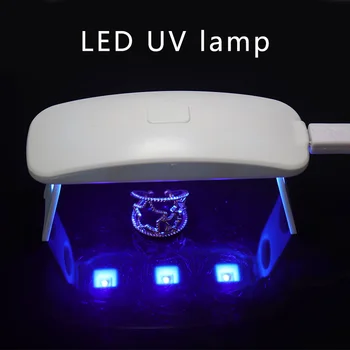 3W White Nail Dryer Machine UV-LED Lamp prijenosni micro USB kabel za kućnu uporabu noktiju UV gel lak za kosu 3 led lampe za nokte alati