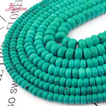 3x6,4x8,5x10mm Rondelle Blue Turquoises perle prirodni kamen perle za DIY ogrlice narukvice izrada nakita 15