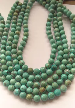 4-12 mm glatka plava zelena brončani tirkizna okrugli slobodan kuglice za narukvice-ogrlica cijeli thread 16 inča