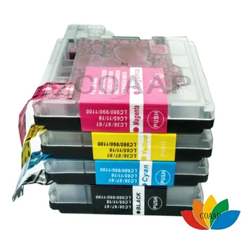 4 kaseta LC 38 67 61 65 11 16 980 990 1100 kompatibilni pisač DCP-145C 165C 167C 385C & MFC-250C 290C 490CN 5490CN