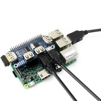 4 port USB HUB HAT Malina Pi 3/2 / Zero W Extension Board USB To UART za serijsku ispravljanje kompatibilan sa USB2.0/1.0