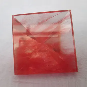 40*40 mm Crvena gavuni quartz Crystal piramida točka ozdravljenja ukras energije фэншуй na veliko