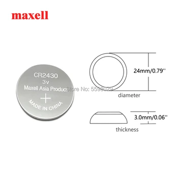 5 kom./lot novi pravi Maxell CR2430 3V CR 2430 Button Battery Car Remote Control Key Camry Coin Cell Batteries