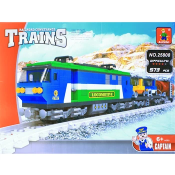 573шт vlak tvorac klasične teretni vlakovi 25808 plava Lokomotiva slika gradivni blokovi željeznički igračke kompatibilan s