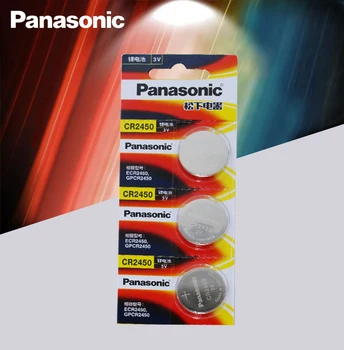 5pcs originalni Panasonic CR2450 CR 2450 3V litij dugme baterija kovnicama baterije za satove sata,slušnih aparata