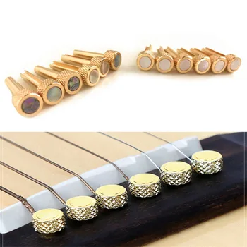 6 kom латунная akustična gitara most igle prorez dot inlay dio žice čavli i klinovi gitara dio pribor