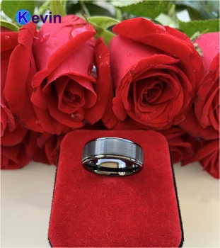 6 mm žene prsten 8 mm muški prsten crna Volfram prsten sa brzinskim mat završni comfort Fit