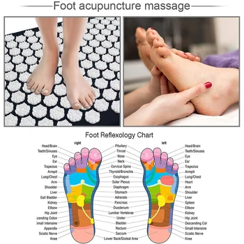 66*42 cm jastuk jastuk masaža yoga mat Lotos akupresura jastuk skup vrat pre masažu stopala Bol oslobađanje od stresa masažni tepih