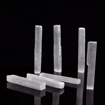 7 kom./kor. prirodni bijeli selenit gips štapići nepravilnog reiki mineralni uzorak liječenje Crystal stick nakit privjesak izrada kamena
