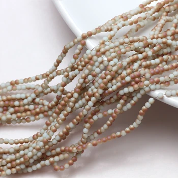 740шт kineskom kristalne perle u rinfuzi 2 mm staklena polaganje okrugle perle malo mat perle za DIY izrade nakita rukotvorina