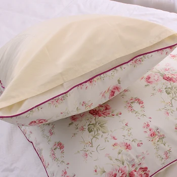 74x48cm 2 komada nostalgičan cvjetni uzorak pamuk saten jastučnice pamučna jastučnica 1 par cvijet ptica jednokrevetna jastučnicu krevet