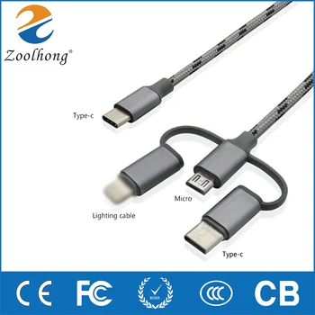 87W USB-C PD prilagodnik izmjeničnog napona s besplatnim antenskim kabelom 3 u 1 za MacBook Phone, Android i Type C Convert to Type C Cable