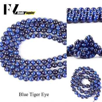 A + cijele blue tiger eye perle od prirodnog kamena perle za Diy izrade nakita 4 6 8 10 12 mm mineralna zrna pribor veleprodaja
