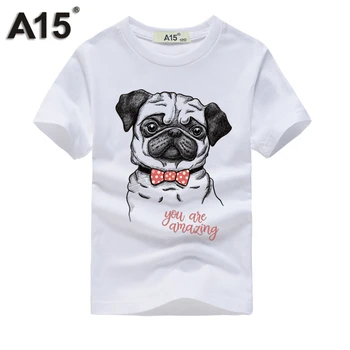 A15 dječaci majice za djecu kratkih rukava ljeta 2018 svakodnevni 3D t-shirt dobar print velike djevojke majica sa psom veličina 8 10 12 14 godina