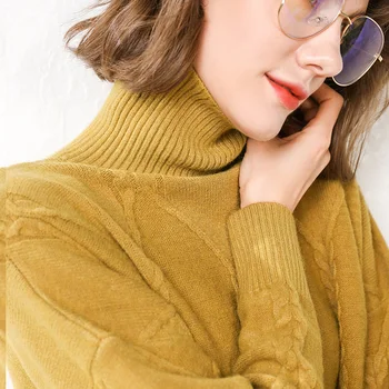 Adohon 2019 ženske zimske kašmir veste i jesenske pleteni puloveri visoke kvalitete topla ženska утолщенная водолазка