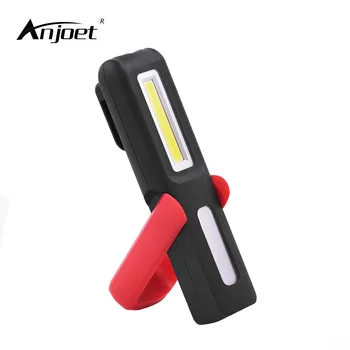 ANJOET prijenosni COB rad svjetlo LED + XPE svjetiljku Baklja USB-punjive Praktična lampa magnetska Lanterna kuka za vješanje lampe