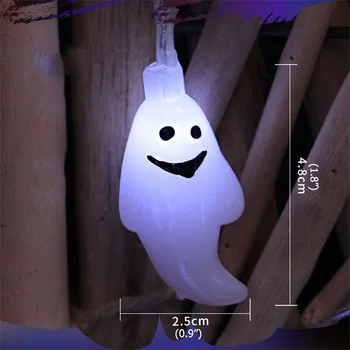 AOSONG Halloween Svjetla Ghost Smiley Led String Svjetla Creative Solar Decorative Svjetla