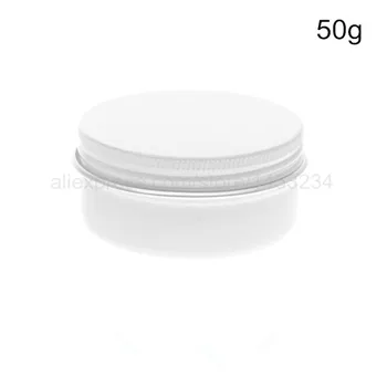 Besplatna dostava - 50шт prazne bijele limene kozmetički posude banke kontejneri aluminij 50 ml 1.69 oz