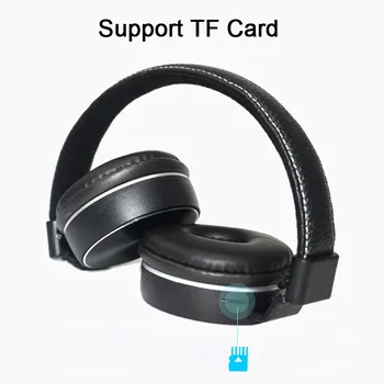 Bežične Bluetooth slušalice podrška za FM radio TF Card AUX 3 u 1, sklopivi slušalice stereo slušalice s mikrofonom za telefon, tableta Mp3