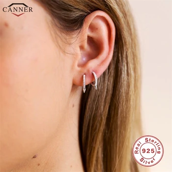 CANNER CZ Crystal Small Hoop Earrings for Women Zircon Circle Earrings Gold Color Huggie Earings 2019 Punk Jewelry Gifts H40