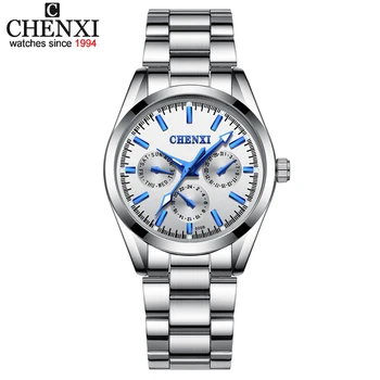 CHENXI Silver Watch satovi Lady Fashion narukvica Kvarcni ručni satovi satovi Relogio Feminino Montre Femme