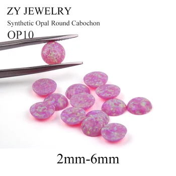 Cijele opal stan dna кабошона slobodan kamen opal 1.5 mm~10mm ОП10 sintetički pink