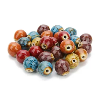 Ckysee 30 kom./lot oblik dijamanta keramika porculan perle, ručni rad s velikim otvorom od 2,5 mm perle za DIY narukvice nakit