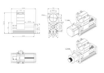 CNC 3018 Z-axis module Apply Nema17/52 42/57 Stepper motor Spindle Hole 52mm performansi aluminij Sliding Table Graving Machine Accessorie